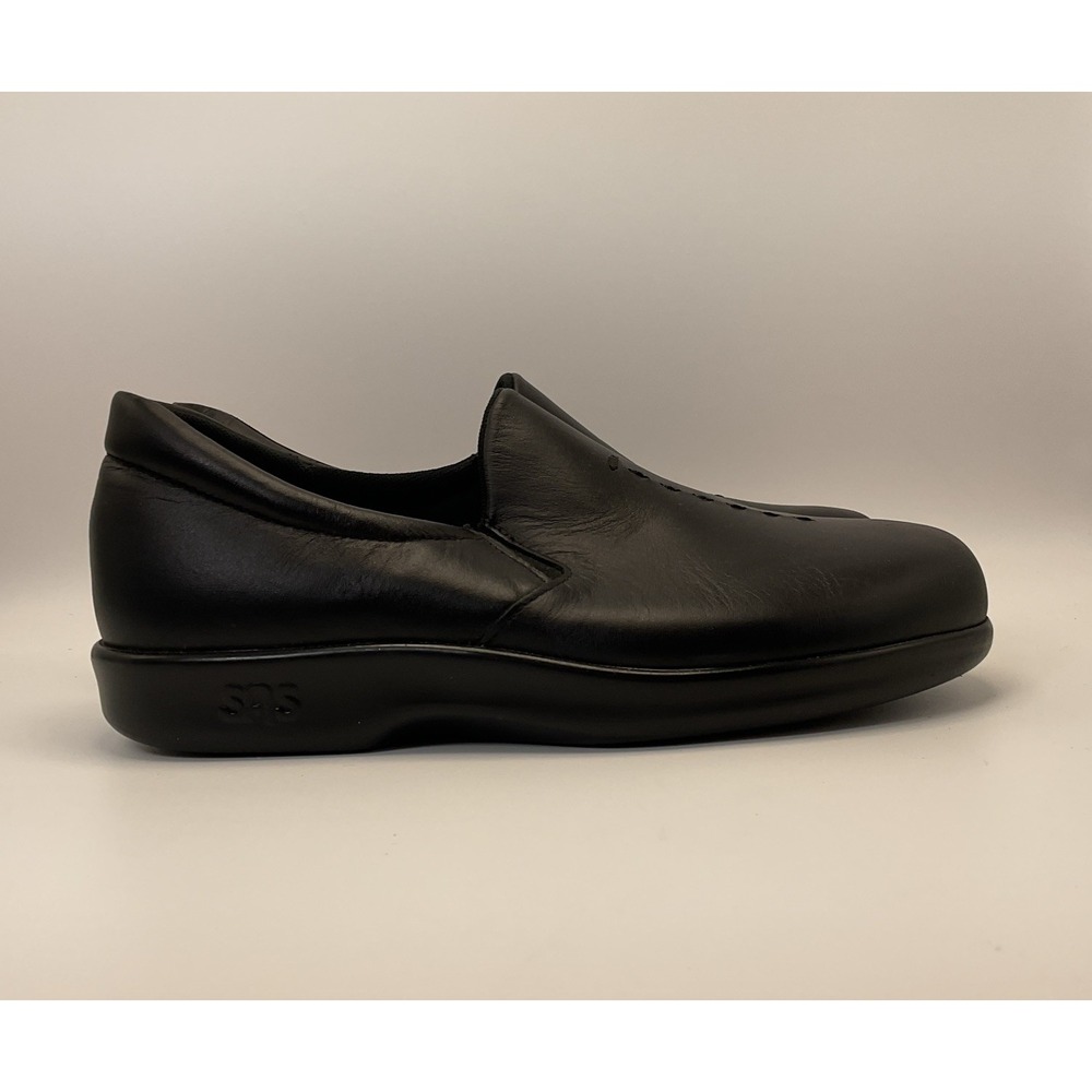 SAS Viva Black Walking Shoes Slip on Loafers Women's 7 Wide Casual Comfort Shoes